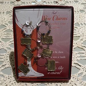 Decorative Wine Glass Charms with Beads